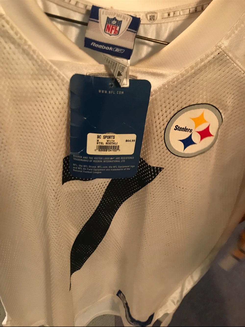 Reebok White Pittsburgh Steelers #7 women Football Jersey